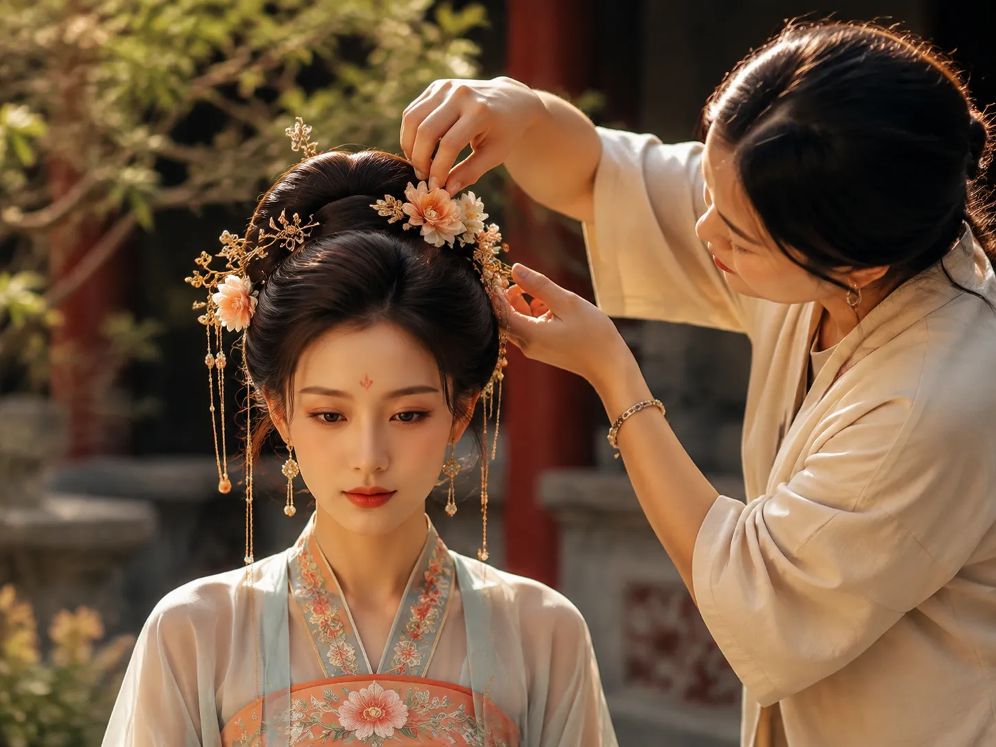 Step 2: Professional hair and makeup styling